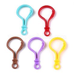Opaque Solid Color Bulb Shaped Plastic Push Gate Snap Keychain Clasp Findings&nbsp;KY-N022-08