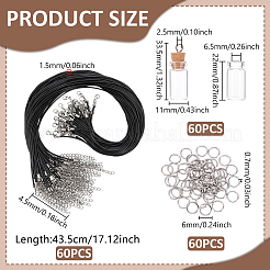 60Pcs Waxed Cotton Cord Necklace Making Kits&nbsp;MAK-UN0001-73