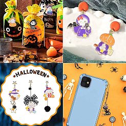 40Pcs 10 Styles Halloween Theme Alloy Enamel Pendants&nbsp;ENAM-CJ0004-77