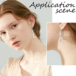 100Pcs 304 Stainless Steel Hoop Earrings Findings&nbsp;STAS-CN0001-48A