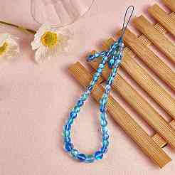 Round Synthetic Moonstone Beaded Mobile Straps&nbsp;HJEW-SW00042-08
