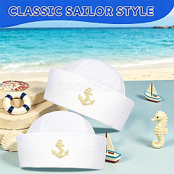 Polyester Sailor Hat&nbsp;AJEW-CN0007-55