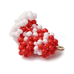 Glass Seed Beaded Christmas Glove Pendants&nbsp;PALLOY-MZ00811
