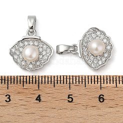 Brass Micro Pave Cubic Zirconia Pendants&nbsp;KK-U045-19P