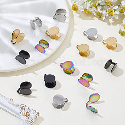 16Pcs 4 Colors 304 Stainless Steel Cuff Earrings&nbsp;EJEW-SP0001-24