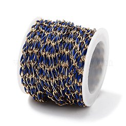 Ion Plating(IP) 304 Stainless Steel Enamel Twisted Oval Link Chains&nbsp;CHS-K019-02G-01