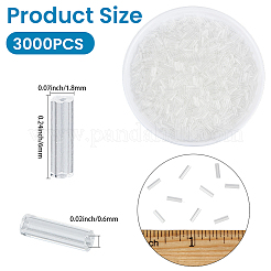 3000Pcs Glass Bugle Beads&nbsp;SEED-PA0001-87