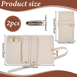 2Pcs PU Leather Jewelry Rolls for Rings Earrings Necklaces&nbsp;AJEW-FG0005-98B