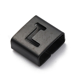 Ion Plating(IP) 304 Stainless Steel Square Slide Charms&nbsp;STAS-L132-23L-B