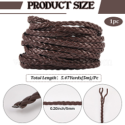 5M 3-Ply PU Leather Braided Cord&nbsp;LC-GF0001-12C