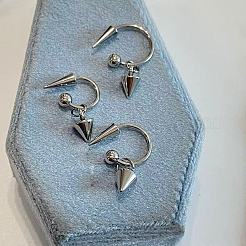 304 Stainless Steel Dangle Stud Earrings&nbsp;FS-WG2B7D5-03