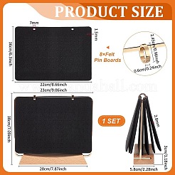 1Pc Alloy Flip Calendar Rack with Wood Base&nbsp;DIY-BC0013-90B