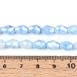 Anti-Tarnish Electroplate Glass Beads Strands&nbsp;GLAA-T025-13A-01