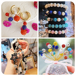 100Pcs 10 Colors Handmade Polymer Clay Rhinestone Beads&nbsp;RB-TA0001-19