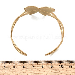 Butterfly 304 Stainless Steel Cuff Bangles for Women&nbsp;BJEW-A155-01G