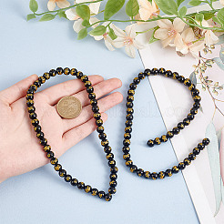 2 Strands Gold Stamp Glass Beads Strands&nbsp;GLAA-HY0001-42