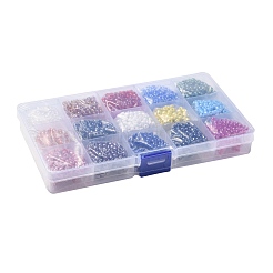 180G 15 Colors Glass Seed Beads&nbsp;SEED-JQ0003-01D-4mm