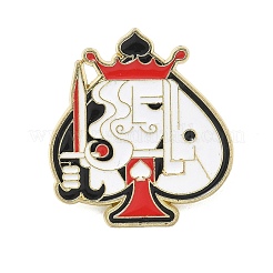 Playing Card King Theme Printed Alloy Alloy Lapel Pin Backs for Backpack Clothes&nbsp;AL-CBA4F48-07