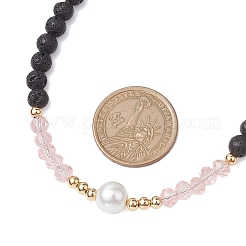 Natural Lava Rock Beaded Necklaces&nbsp;NJEW-JN04856