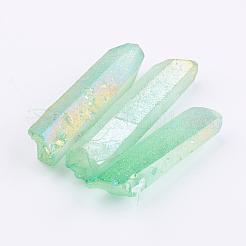 Electroplated Natural Quartz Crystal Graduated Beads Strands&nbsp;G-P315-A03