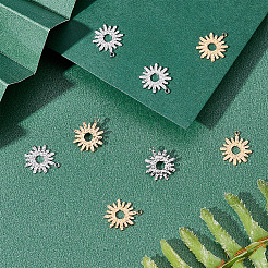 8Pcs 2 Styles 304 Stainless Steel Charms&nbsp;STAS-UN0035-77