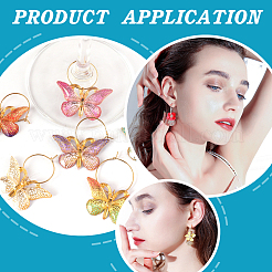 200Pcs 316 Surgical Stainless Steel Hoop Earring Findings&nbsp;UNKW-ME0001-09