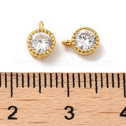 Brass with Clear Cubic Zirconia Charms&nbsp;KK-G477-01G