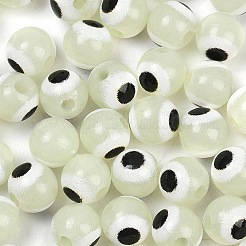 Luminous & Printed Opaque Acrylic Beads&nbsp;LACR-G050-01