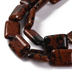 Natural Mahogany Obsidian Beads Strands&nbsp;G-T047-B26-01