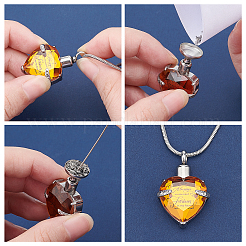 March Glass Urn Pendant Necklace DIY Making Kit&nbsp;DIY-CN0001-82J