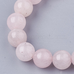 Natural Rose Quartz Bead Stretch Bracelets&nbsp;BJEW-S140-20B