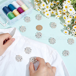 20Pcs Alloy Rhinestone Shank Buttons&nbsp;BUTT-ME0001-27