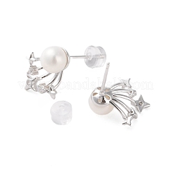 925 Sterling Silver Studs Earring&nbsp;EJEW-H002-25P