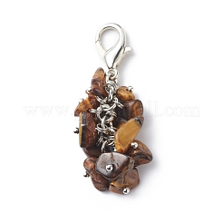 Gemstone Chips Cluster Pendant Decorations&nbsp;HJEW-JM00771