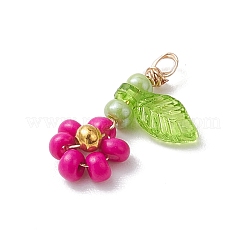 12Pcs Seed Beads Beaded Charms&nbsp;PALLOY-MZ00281