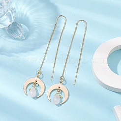 Natural Rose Quartz Teardrop Dangle Stud Earrings&nbsp;EJEW-JE05712-04