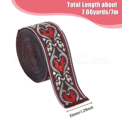 Ethnic style Embroidery Polyester Ribbons&nbsp;OCOR-WH0077-27B