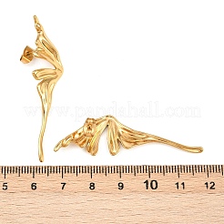 304 Stainless Steel Butterfly Wing Stud Earrings&nbsp;EJEW-I320-22G-02