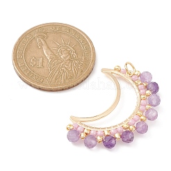 Natural Amethyst Faceted Round Pendants&nbsp;PALLOY-MZ00169-05