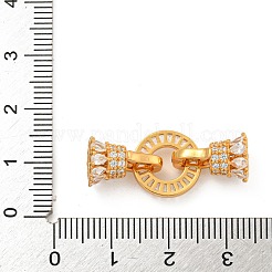 925 Sterling Silver Micro Pave Clear Cubic Zirconia Fold Over Clasps&nbsp;STER-U001-21G