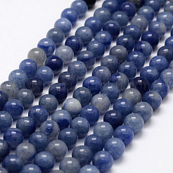 Dyed & Heated Natural Blue Aventurine Beads Strands&nbsp;G-F380-8mm
