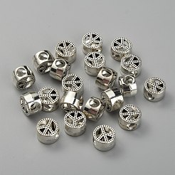 Zinc Alloy European Beads&nbsp;FIND-WH0112-87AS