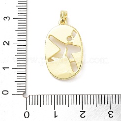 Brass Glass Pendants&nbsp;KK-F877-28G