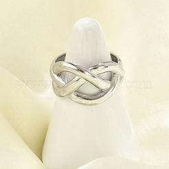 304 Stainless Steel Cuff Rings for Women&nbsp;RJEW-G338-25P