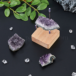 3Pcs 3 Styles Natural Drusy Amethyst Display Decorations&nbsp;AJEW-FH0004-48