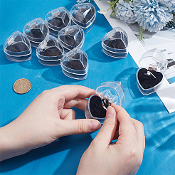 40Pcs Heart Shaped Acrylic Jewelry Ring Storage Boxes&nbsp;CON-PH0003-26