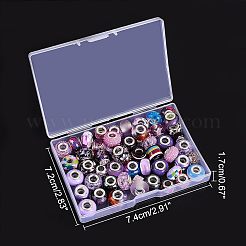 Acrylic & Resin & Polymer Clay Rhinestone European Beads&nbsp;FPDL-NB0001-02C