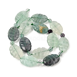 Natural Rainbow Fluorite Carved Beads Strands&nbsp;GG-CBA0487-D01-24x16mm