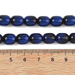 Dyed Imitation Tiger Eye Glass Beads Strands&nbsp;GLAA-H040-02A