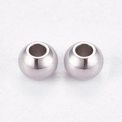 Non-Tarnish 304 Stainless Steel Smooth Round Beads&nbsp;STAS-M006-01E